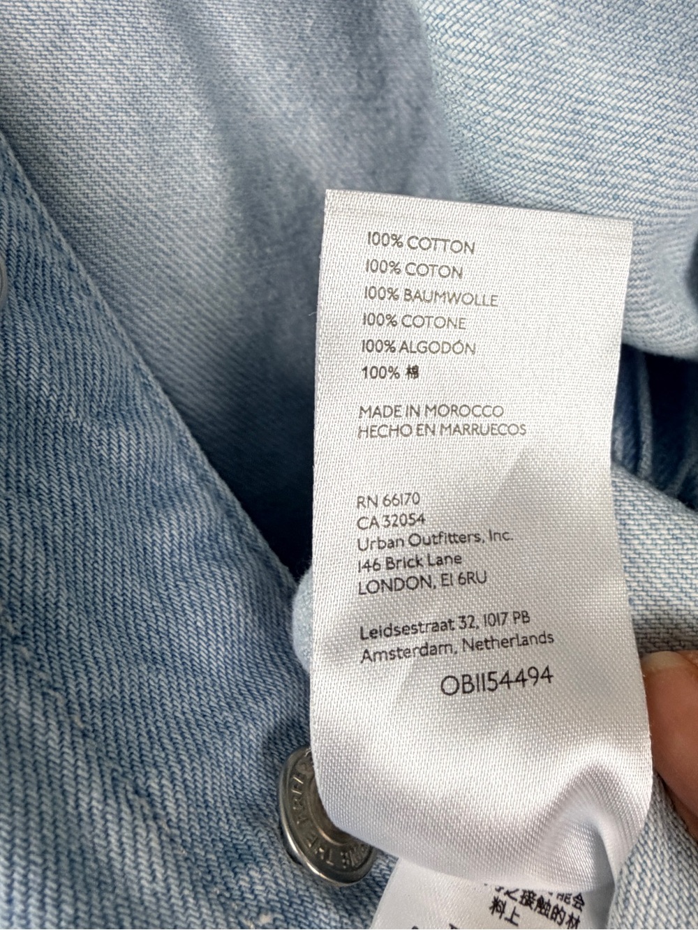 FREE PEOPLE Denim MARCI Coverall Jean Jumpsuit with Snap Pockets Clear Skies - Picture 11 of 12